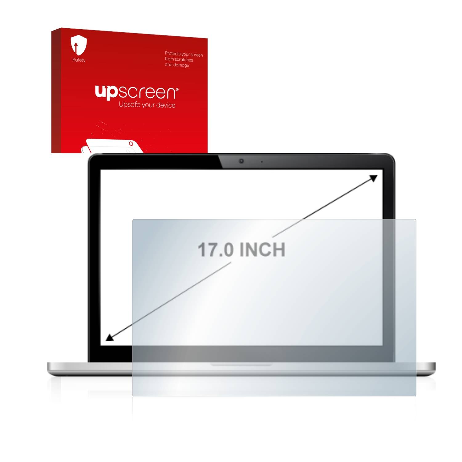 upscreen Scratch Shield Schutzfolie für Notebooks mit 17 Zoll Displays [368 mm x 229 mm, 16:10]