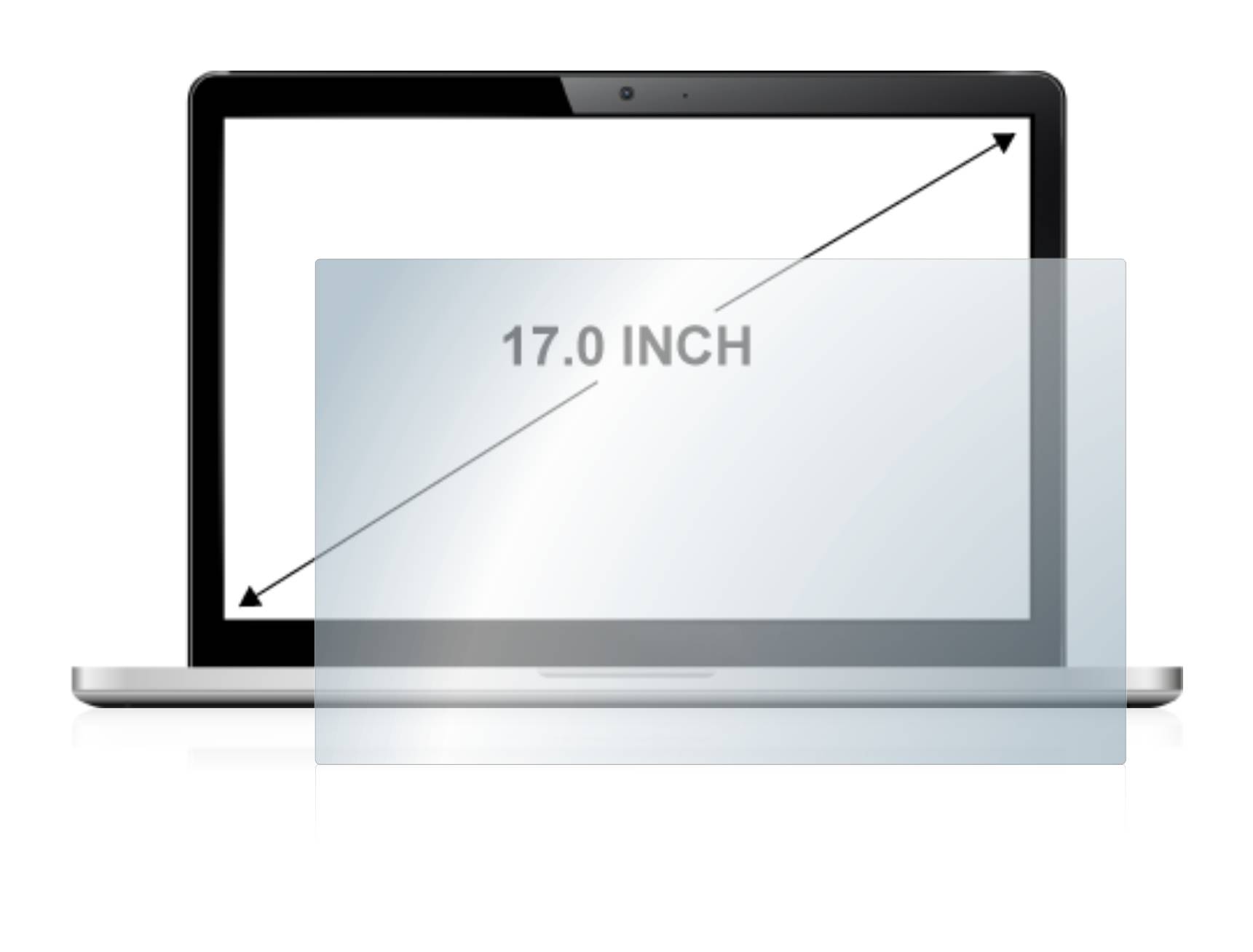 upscreen Scratch Shield Schutzfolie für Notebooks mit 17 Zoll Displays [368 mm x 229 mm, 16:10]