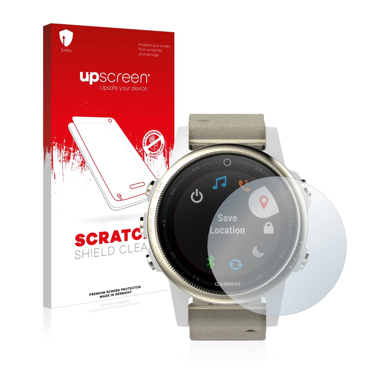 upscreen Scratch Shield Schutzfolie für Garmin Fenix 5S (42 mm)