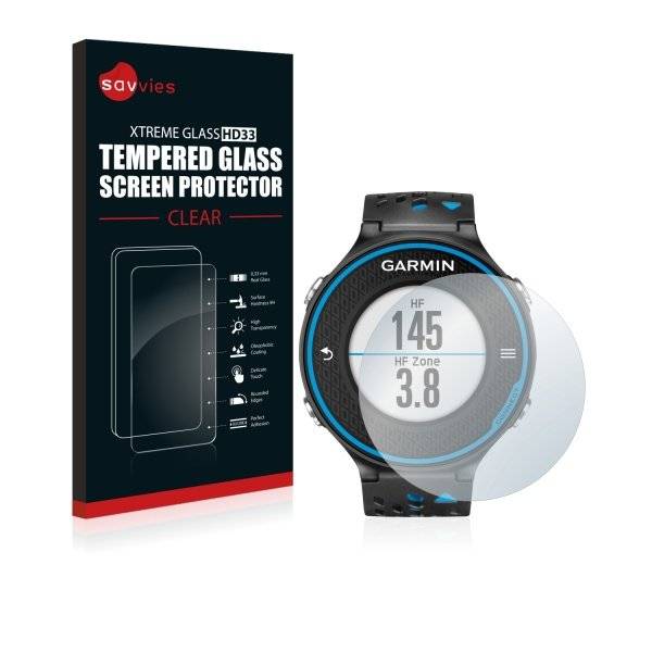 Savvies® Xtreme Glass HD33 Clear Panzerglasfolie für Garmin Forerunner 620