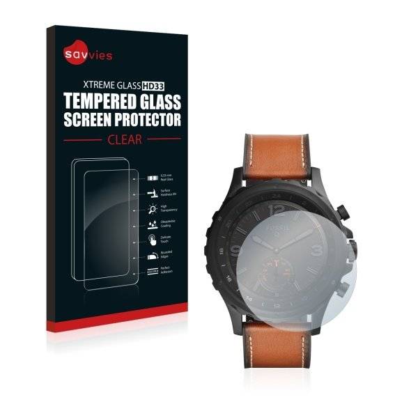 Savvies® Xtreme Glass HD33 Clear Panzerglasfolie für Fossil Q Nate