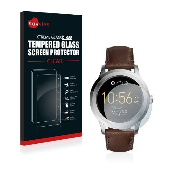 Savvies® Xtreme Glass HD33 Clear Panzerglasfolie für Fossil Q Founder 2.0