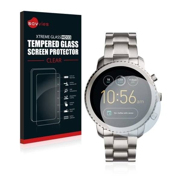 Savvies® Xtreme Glass HD33 Clear Panzerglasfolie für Fossil Q Explorist