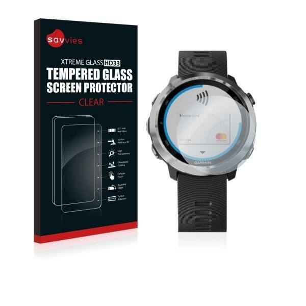 Savvies® Xtreme Glass HD33 Clear Panzerglasfolie für Garmin Forerunner 645