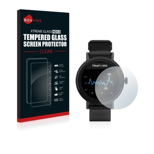 Savvies® Xtreme Glass HD33 Clear Panzerglasfolie für Misfit Vapor 2 (46 mm)