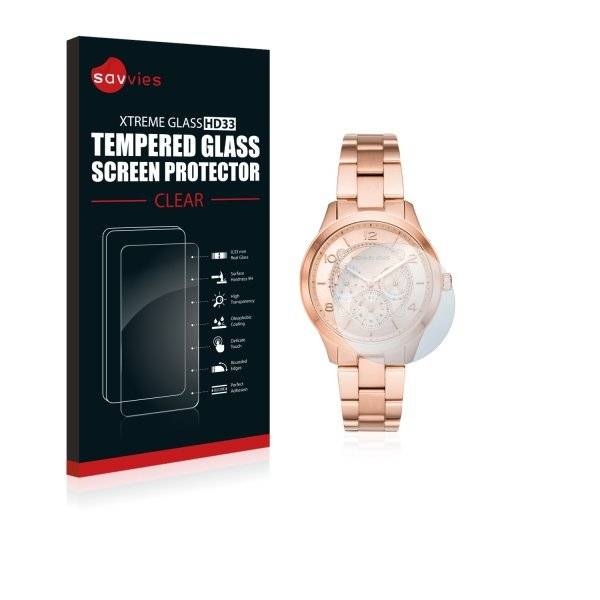 Savvies® Xtreme Glass HD33 Clear Panzerglasfolie für Michael Kors Runway (38 mm)