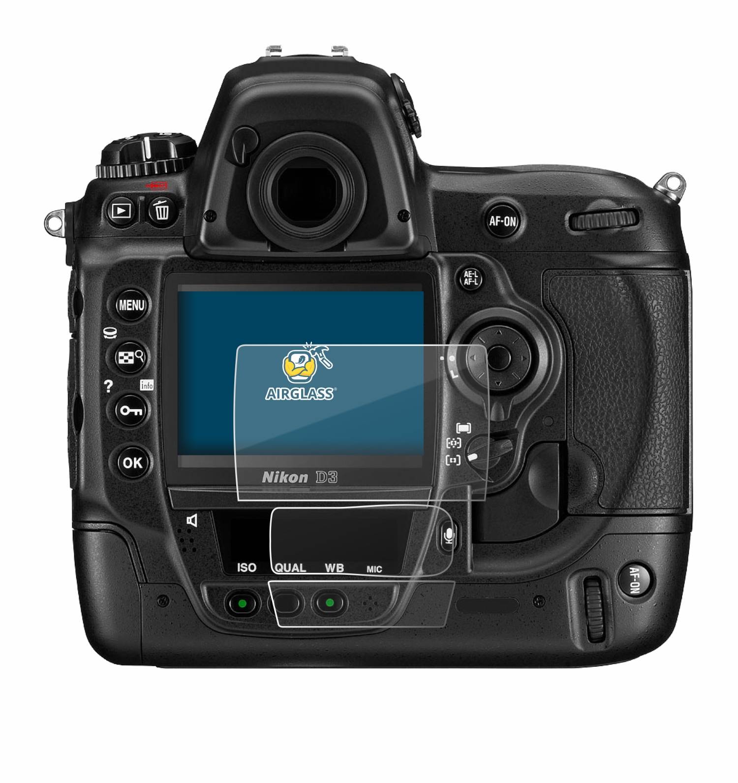 BROTECT AirGlass Glas Panzer-Folie für Nikon D3 - Schutzglas