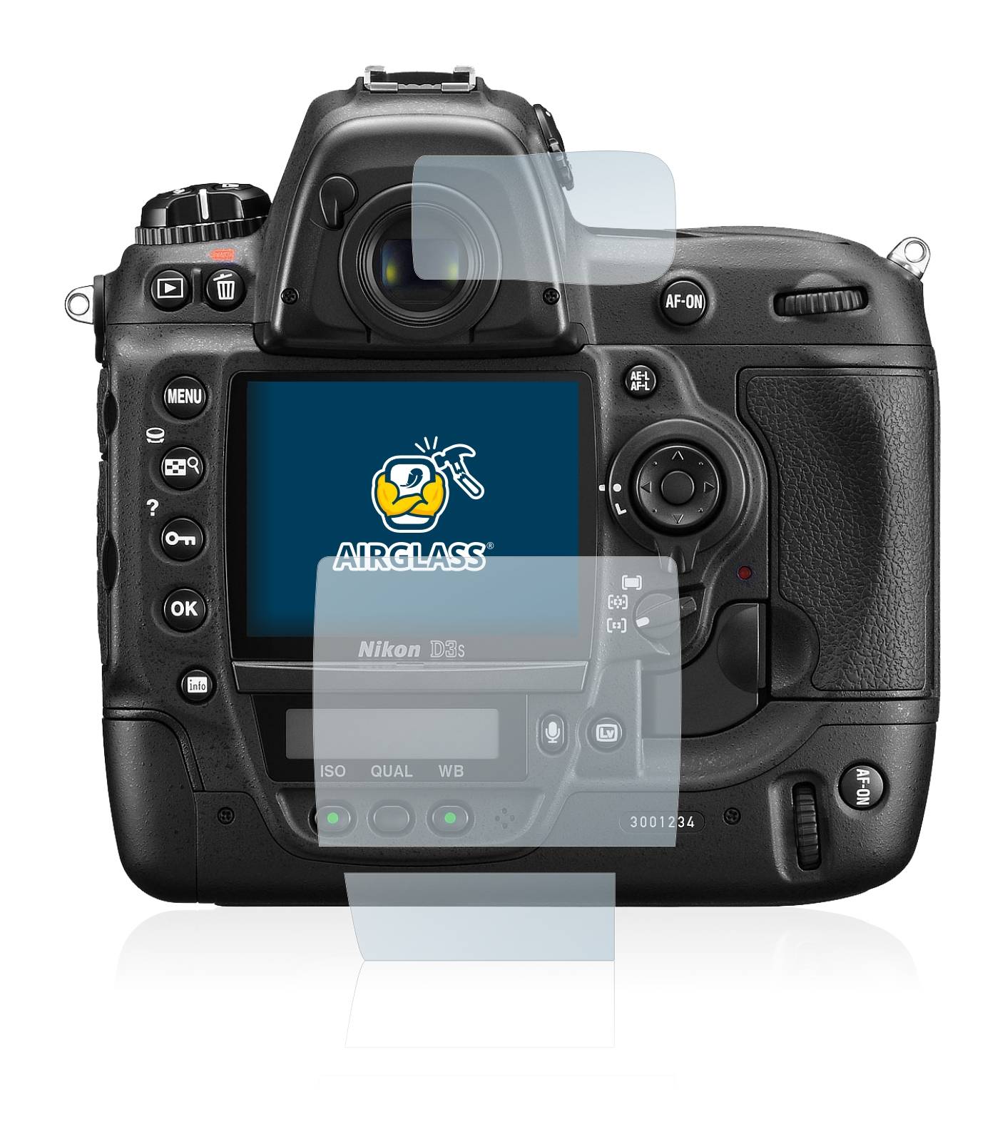 BROTECT AirGlass Glas Panzer-Folie für Nikon D3S - Schutzglas