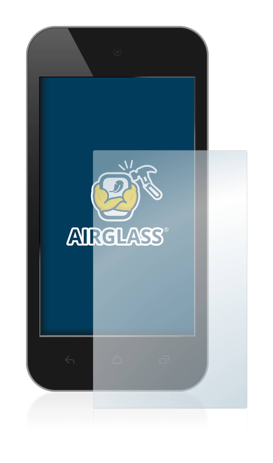 BROTECT AirGlass Glas Panzer-Folie für Standardgrößen mit 2.4 Zoll Displays [36.98 mm x 49.29 mm, 4:3] - Schutzglas