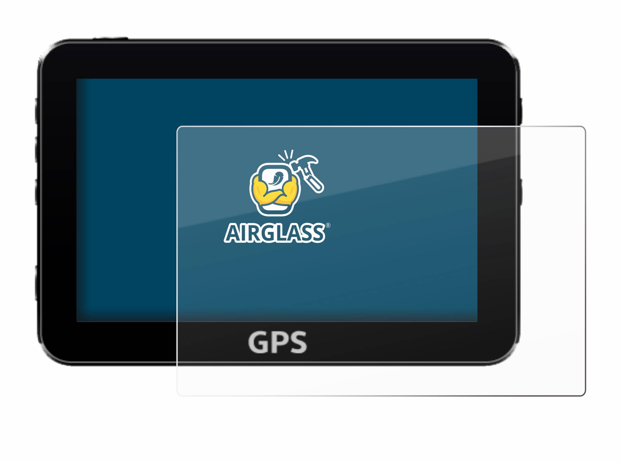 BROTECT AirGlass Glas Panzer-Folie für Navigation mit 7 Zoll Displays [154.8 mm x 87 mm, 16:9] - Schutzglas