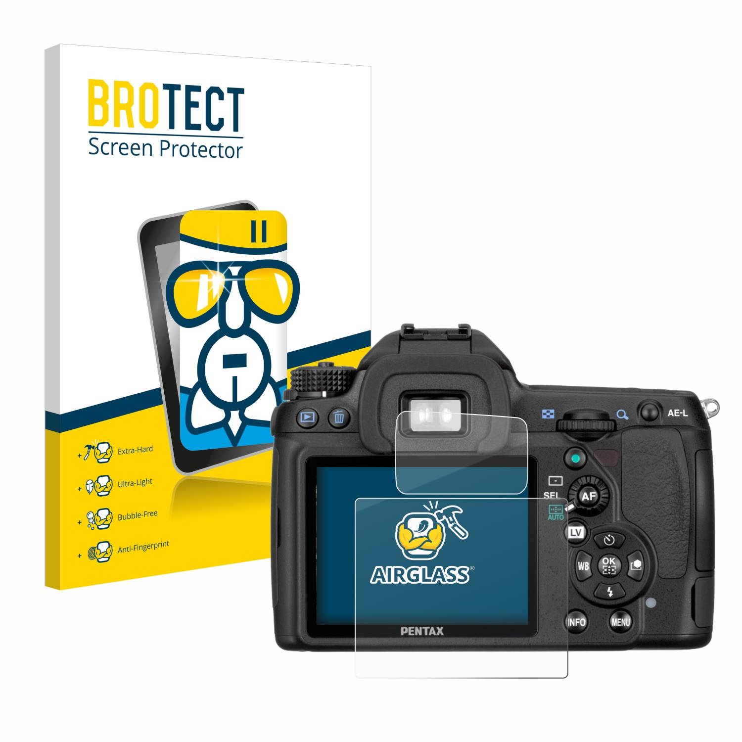 BROTECT AirGlass Glas Panzer-Folie für Pentax K5, K-5 - Schutzglas