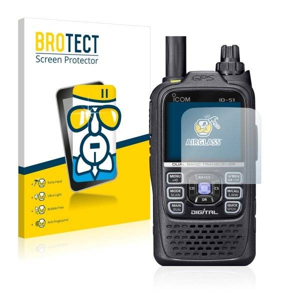 Panzerglasfolie Klar für Icom ID-51