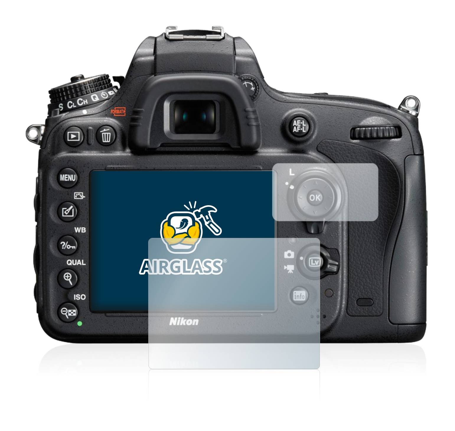 BROTECT AirGlass Glas Panzer-Folie für Nikon D610 - Schutzglas