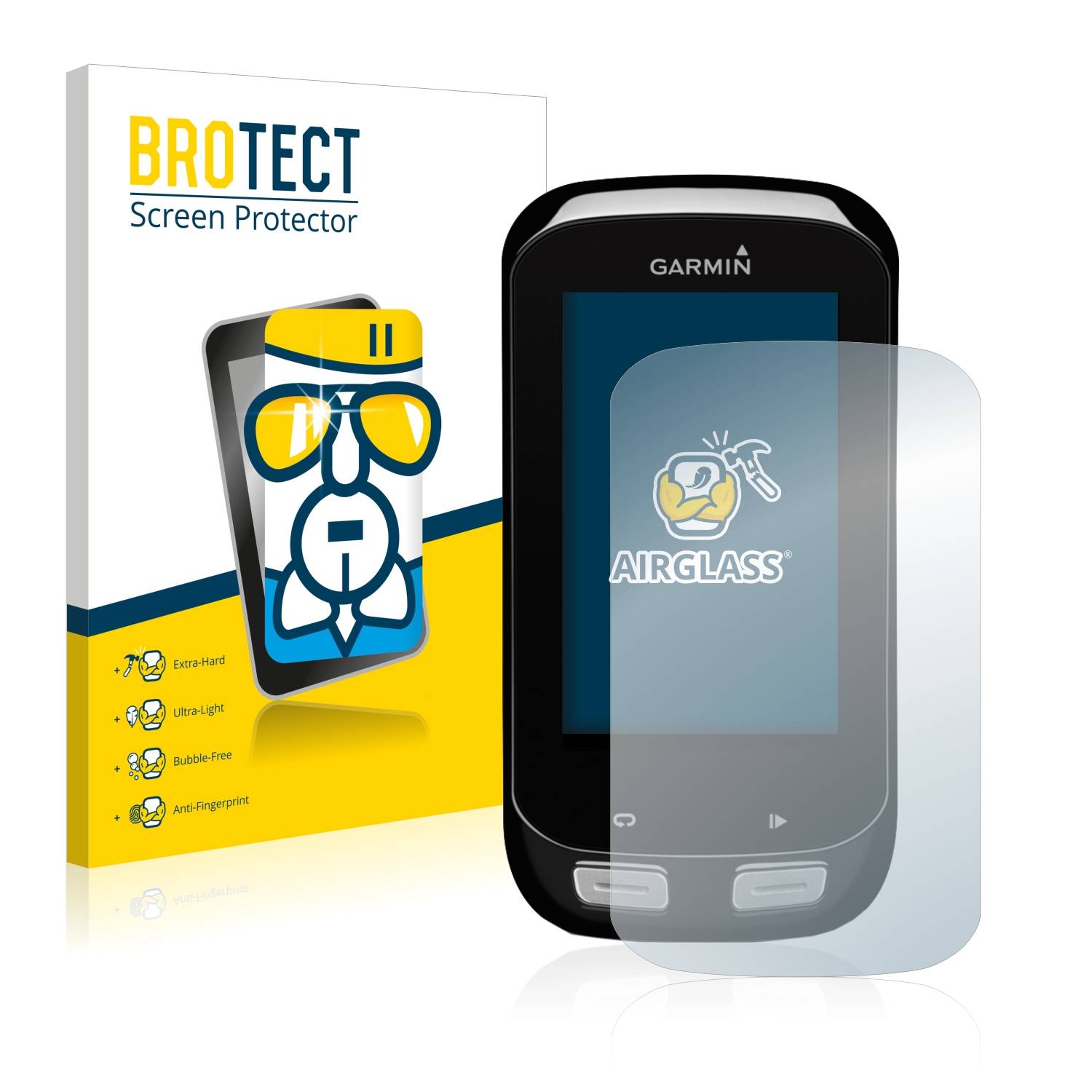 BROTECT AirGlass Glas Panzer-Folie für Garmin Edge 1000 - Schutzglas