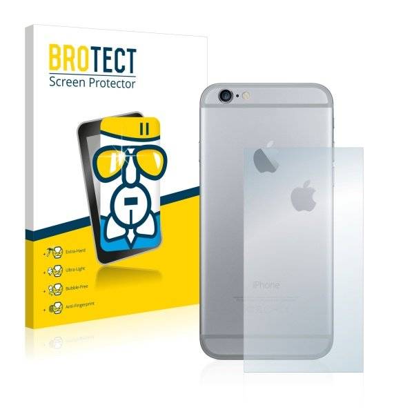 Panzerglasfolie Klar für Apple iPhone 6 Plus Rückseite (Mittelfläche + LogoCut)