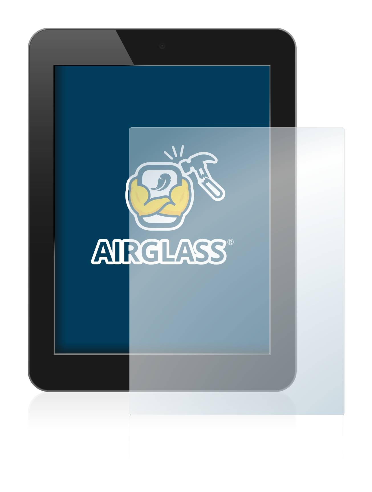 BROTECT AirGlass Glas Panzer-Folie für Standardgrößen mit 8.9 Zoll Displays [195 mm x 114 mm, 1:2] - Schutzglas