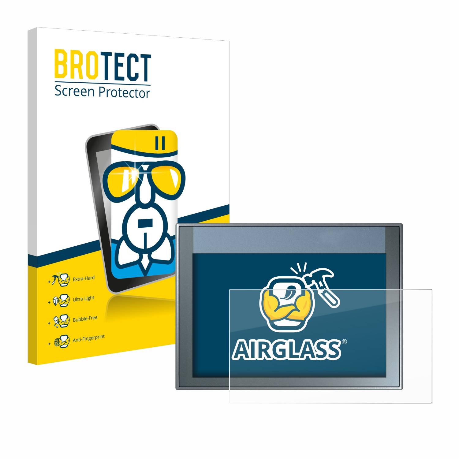 BROTECT AirGlass Glas Panzer-Folie für Siemens Simatic HMI KTP 700 Basic - Schutzglas