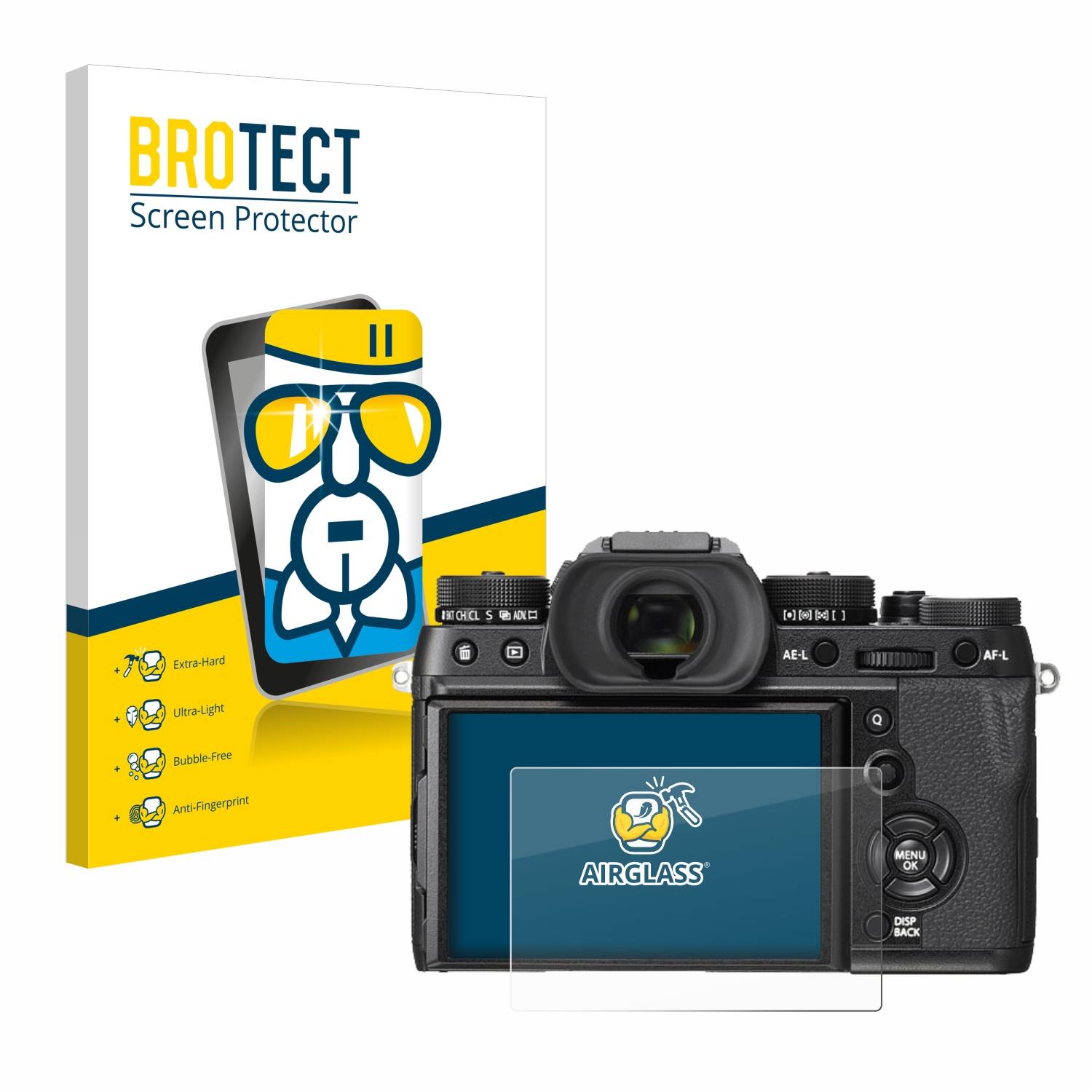 BROTECT AirGlass Glas Panzer-Folie für Fujifilm X-T2 - Schutzglas