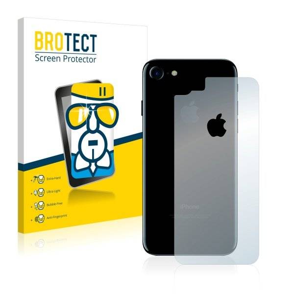 Panzerglasfolie Klar für Apple iPhone 7 Rückseite (gesamte Fläche + LogoCut)