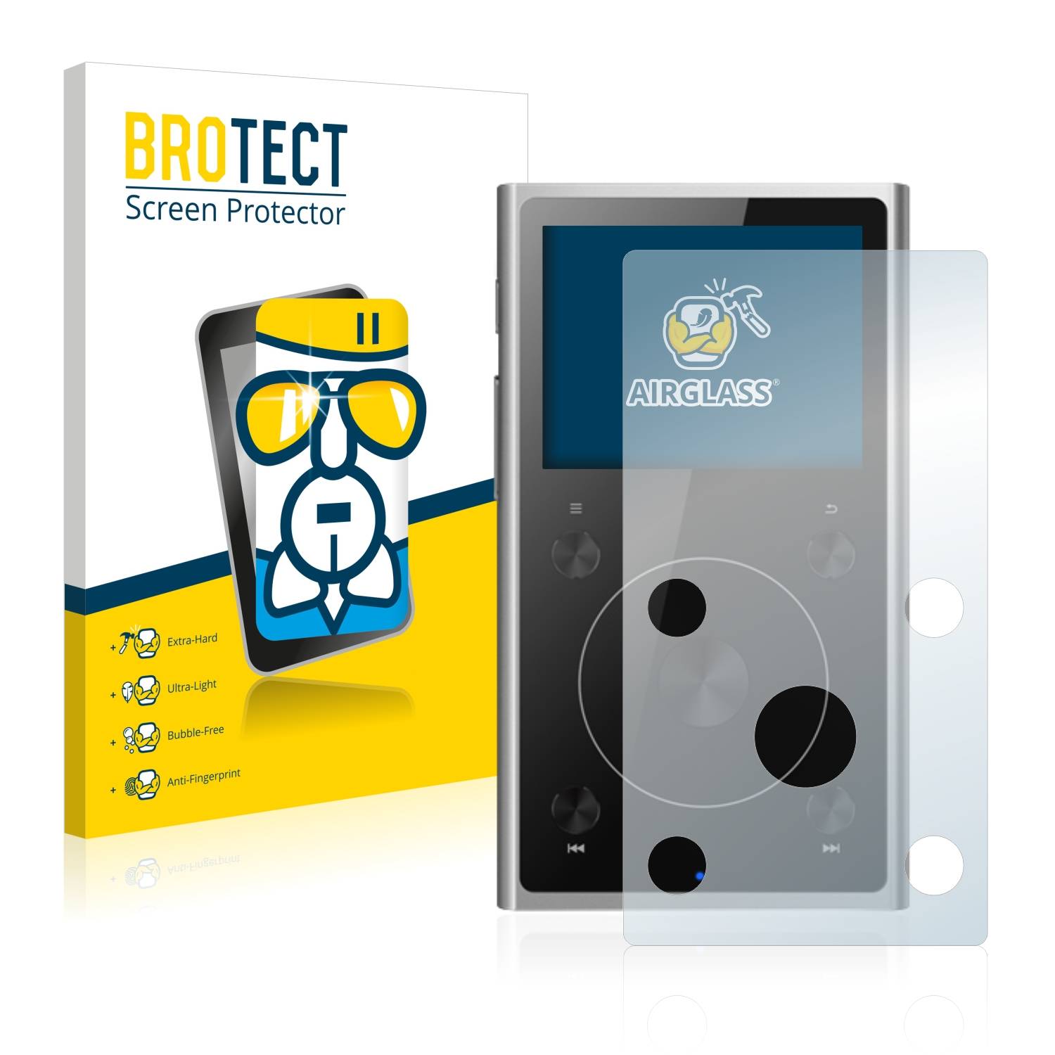BROTECT AirGlass Glas Panzer-Folie für FiiO X1 II - Schutzglas