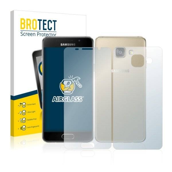 Panzerglasfolie Klar für Samsung Galaxy A3 (Vorder + Rückseite, 2016)