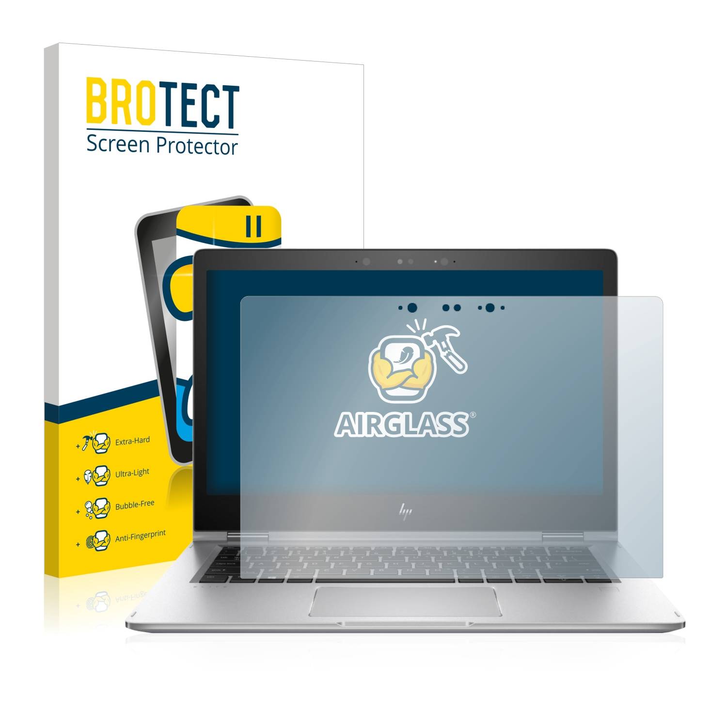 BROTECT AirGlass Glas Panzer-Folie für HP EliteBook x360 1030 G2 - Schutzglas