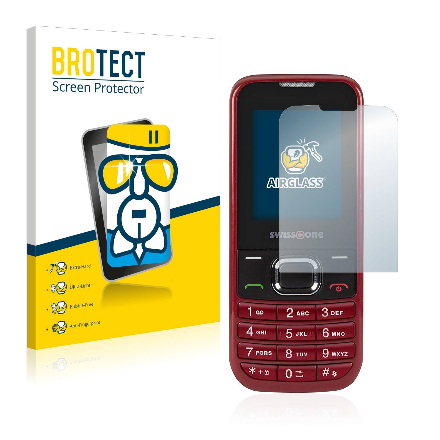 BROTECT AirGlass Glas Panzer-Folie für Swisstone SC 230 - Schutzglas