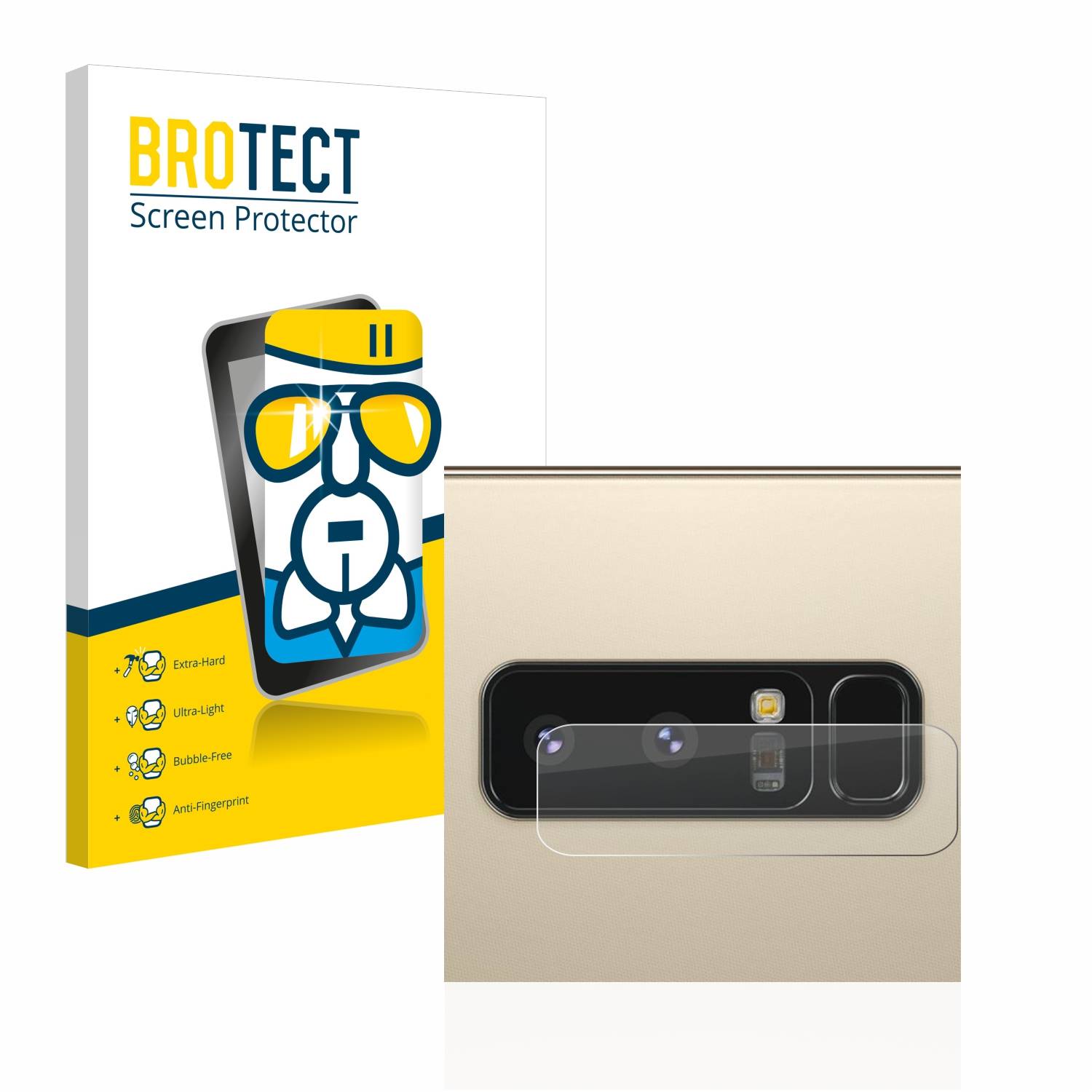 BROTECT AirGlass Glas Panzer-Folie für Samsung Galaxy Note 8 (NUR Kameraschutz) - Schutzglas