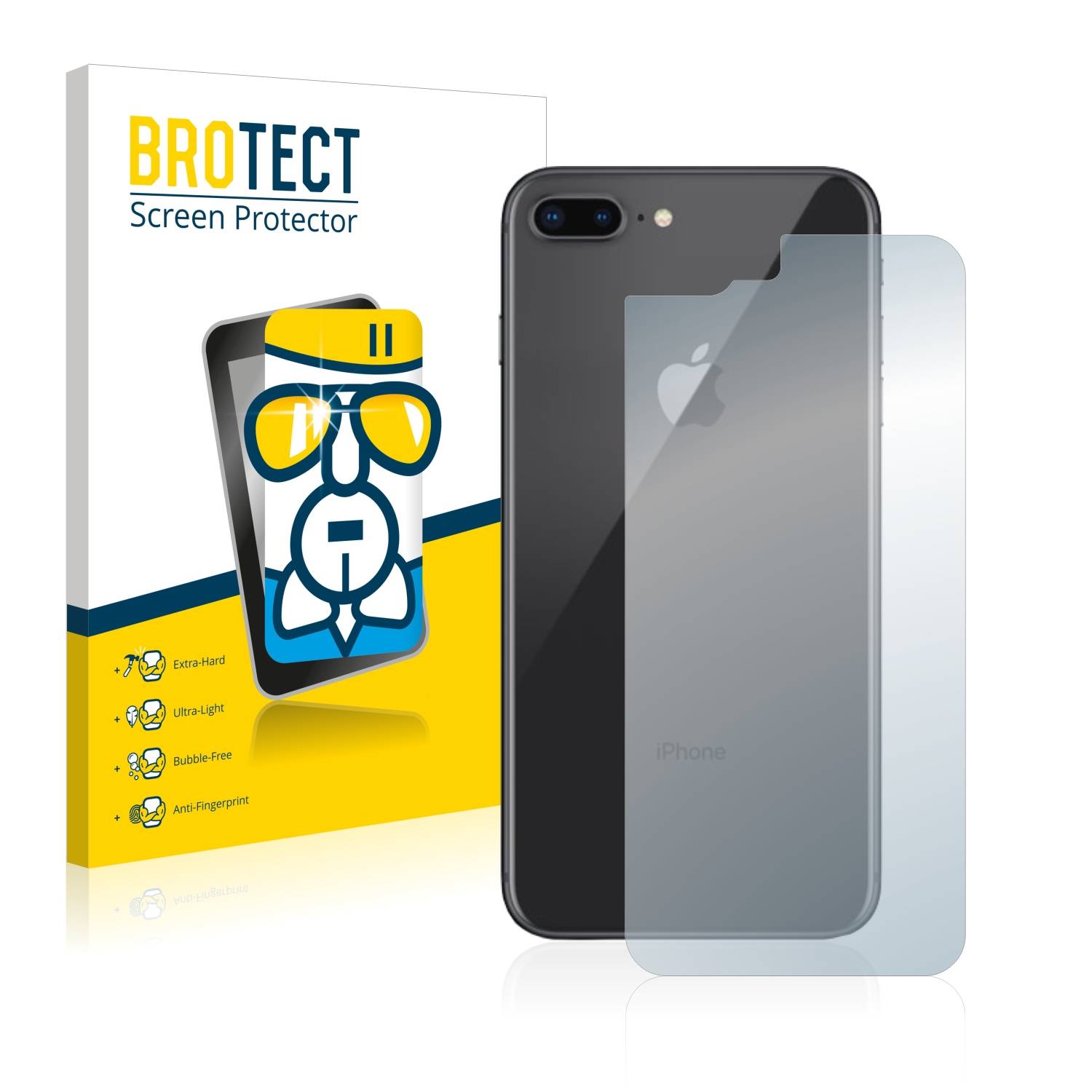 BROTECT AirGlass Glas Panzer-Folie für Apple iPhone 8 Plus (Rückseite) - Schutzglas