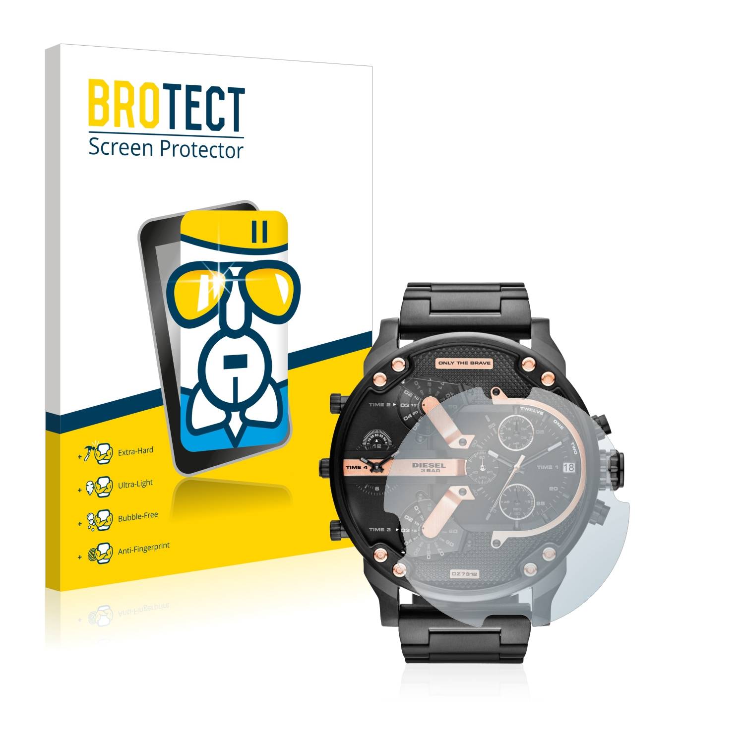 BROTECT AirGlass Glas Panzer-Folie für Diesel DZ7312 - Schutzglas