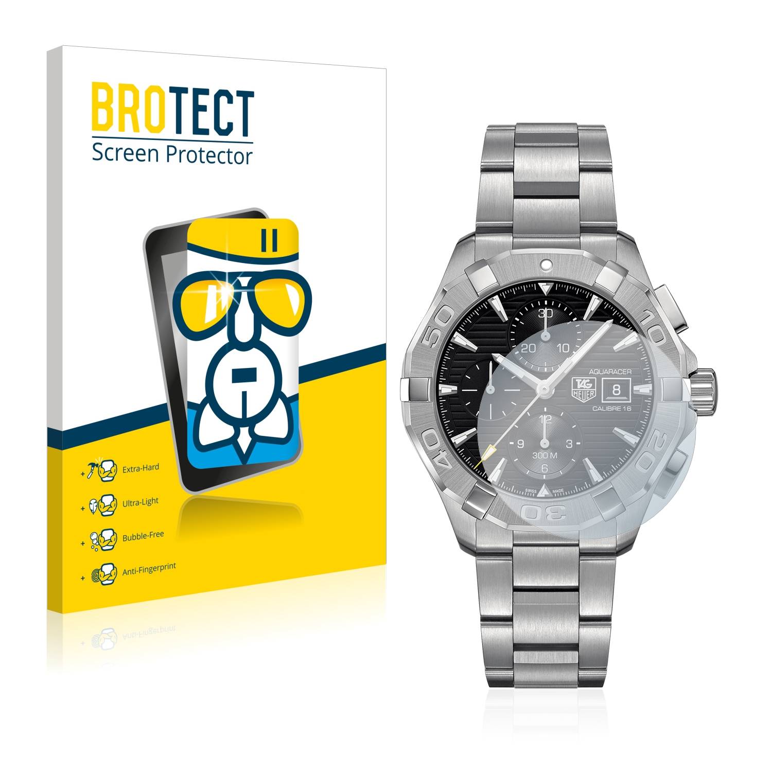 BROTECT AirGlass Glas Panzer-Folie für TAG Heuer Aquaracer (43 mm) - Schutzglas