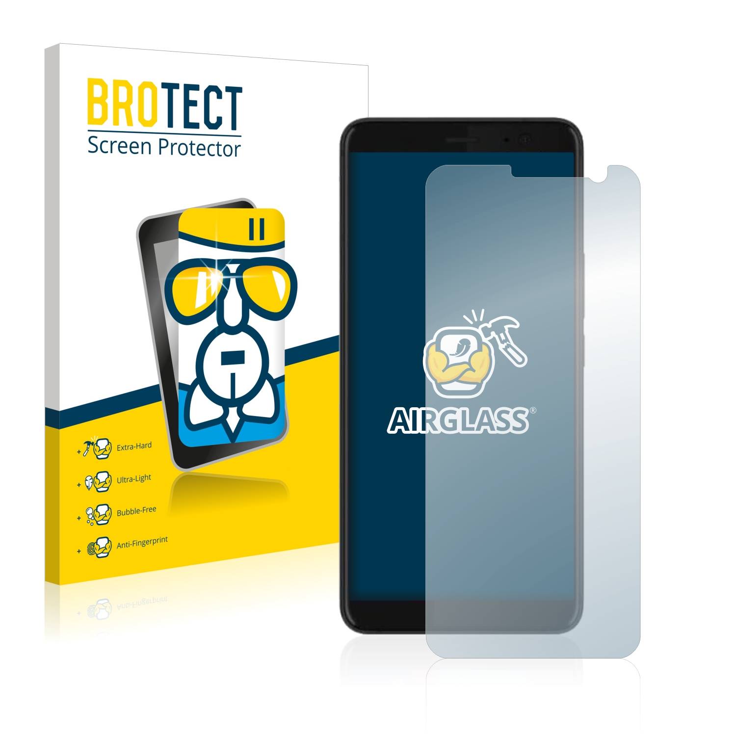 BROTECT AirGlass Glas Panzer-Folie für HTC U11 Plus - Schutzglas