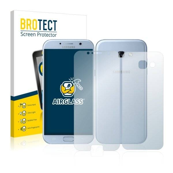 Panzerglasfolie Klar für Samsung Galaxy A5 (Vorder + Rückseite, 2017)