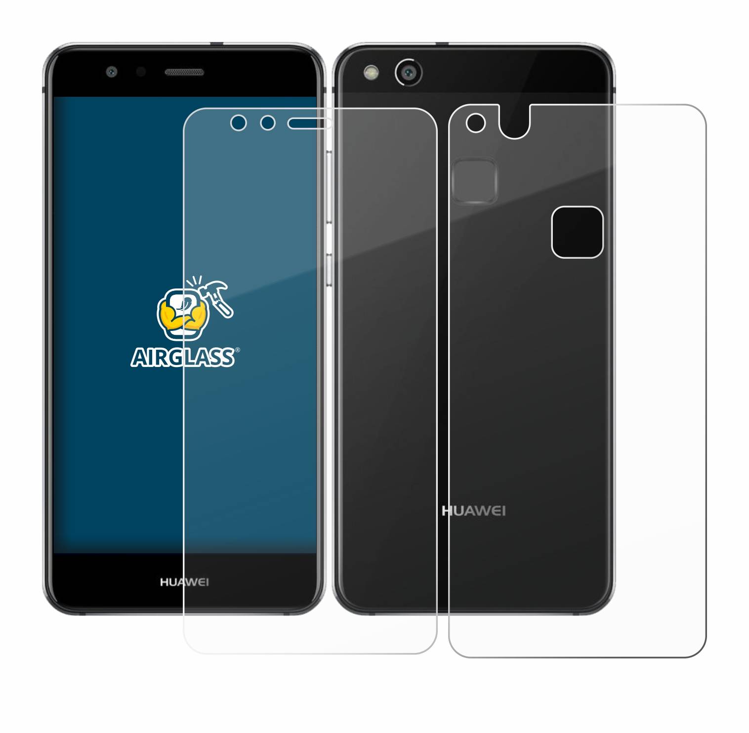 BROTECT AirGlass Glas Panzer-Folie für Huawei P10 Lite (Display+Rückseite) - Schutzglas