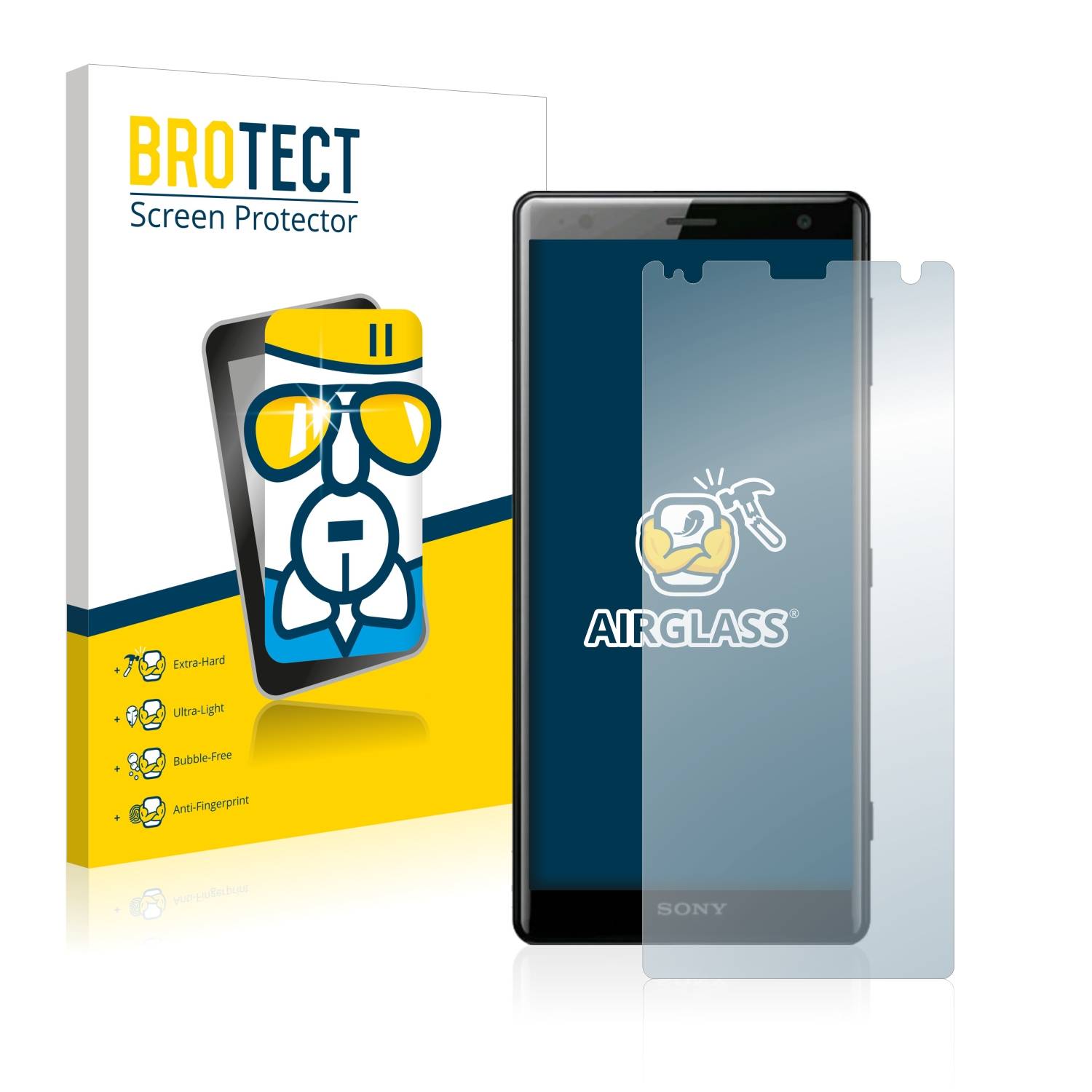 BROTECT AirGlass Glas Panzer-Folie für Sony Xperia XZ2 - Schutzglas