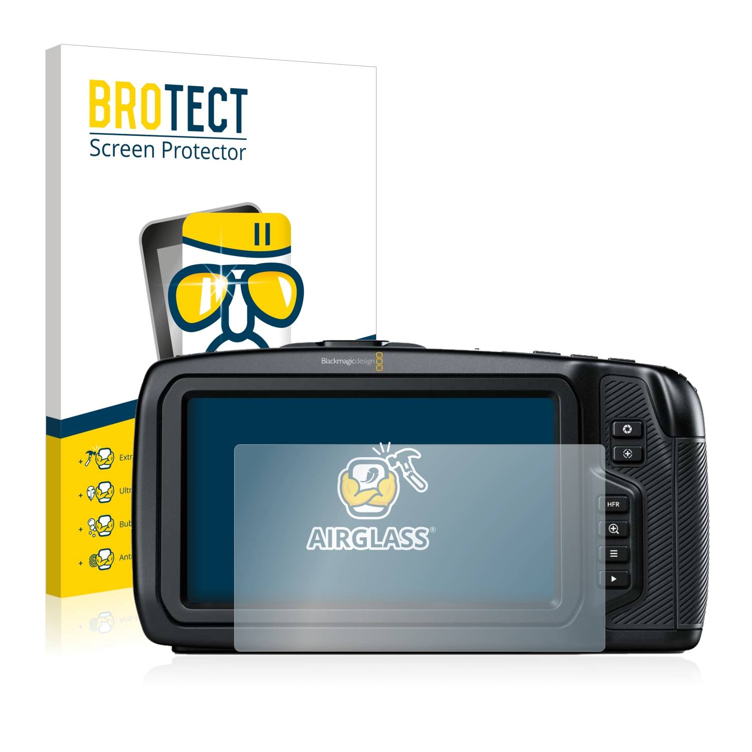 BROTECT AirGlass Glas Panzer-Folie für Blackmagic Pocket Cinema Camera 4K - Schutzglas