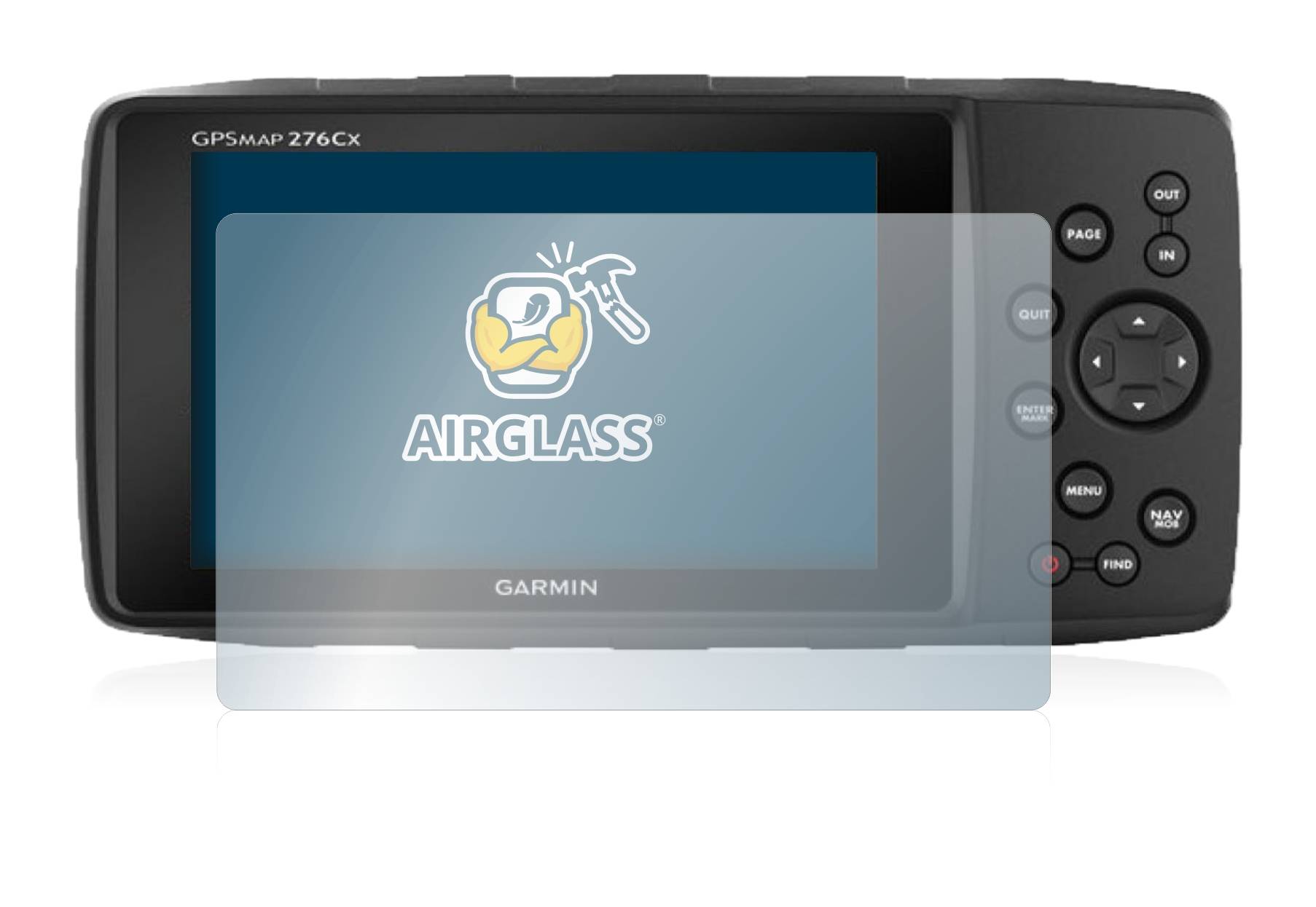 BROTECT AirGlass Glas Panzer-Folie für Garmin GPSMAP 276Cx - Schutzglas
