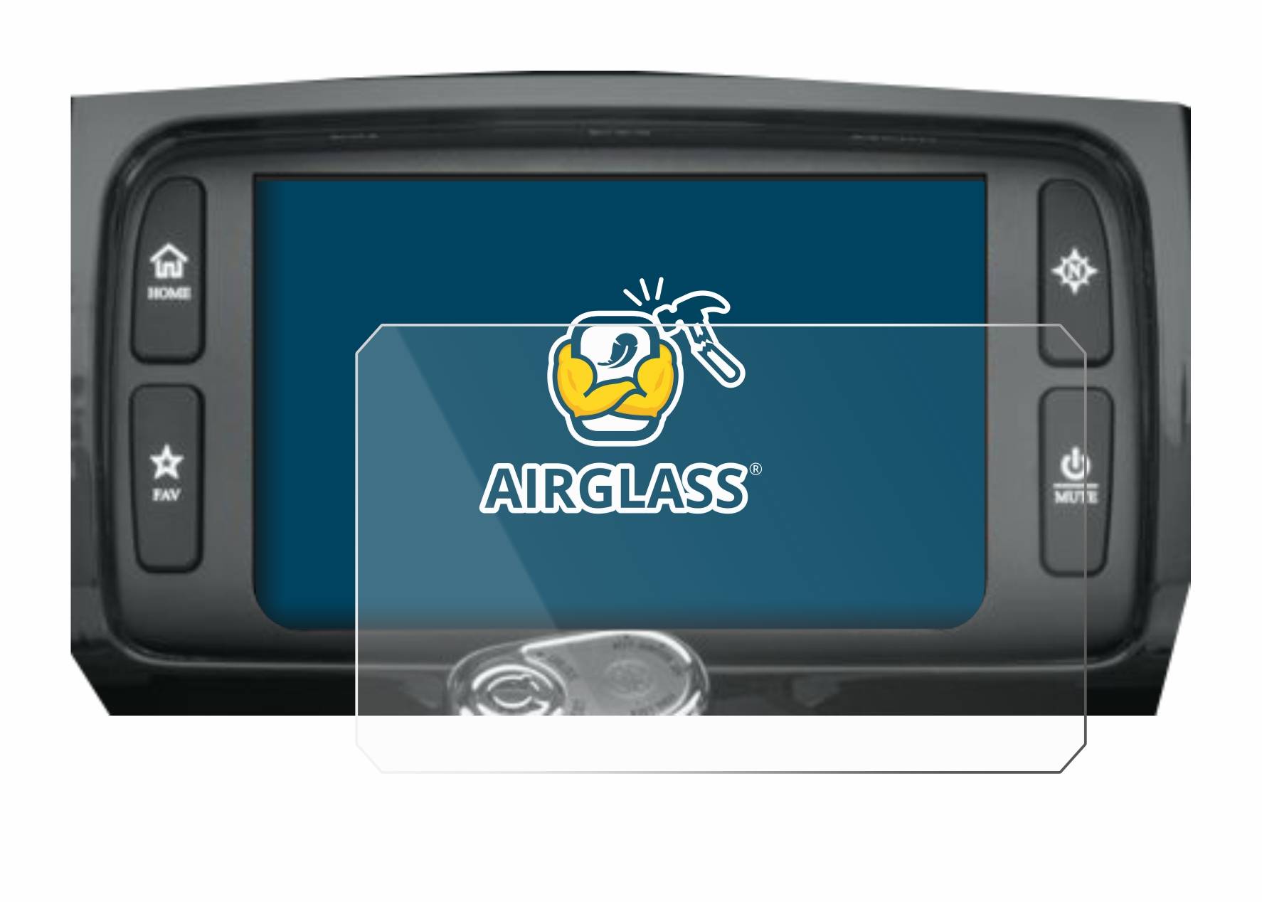 BROTECT AirGlass Glas Panzer-Folie für Harley Davidson Boom Box 6.5 - Schutzglas