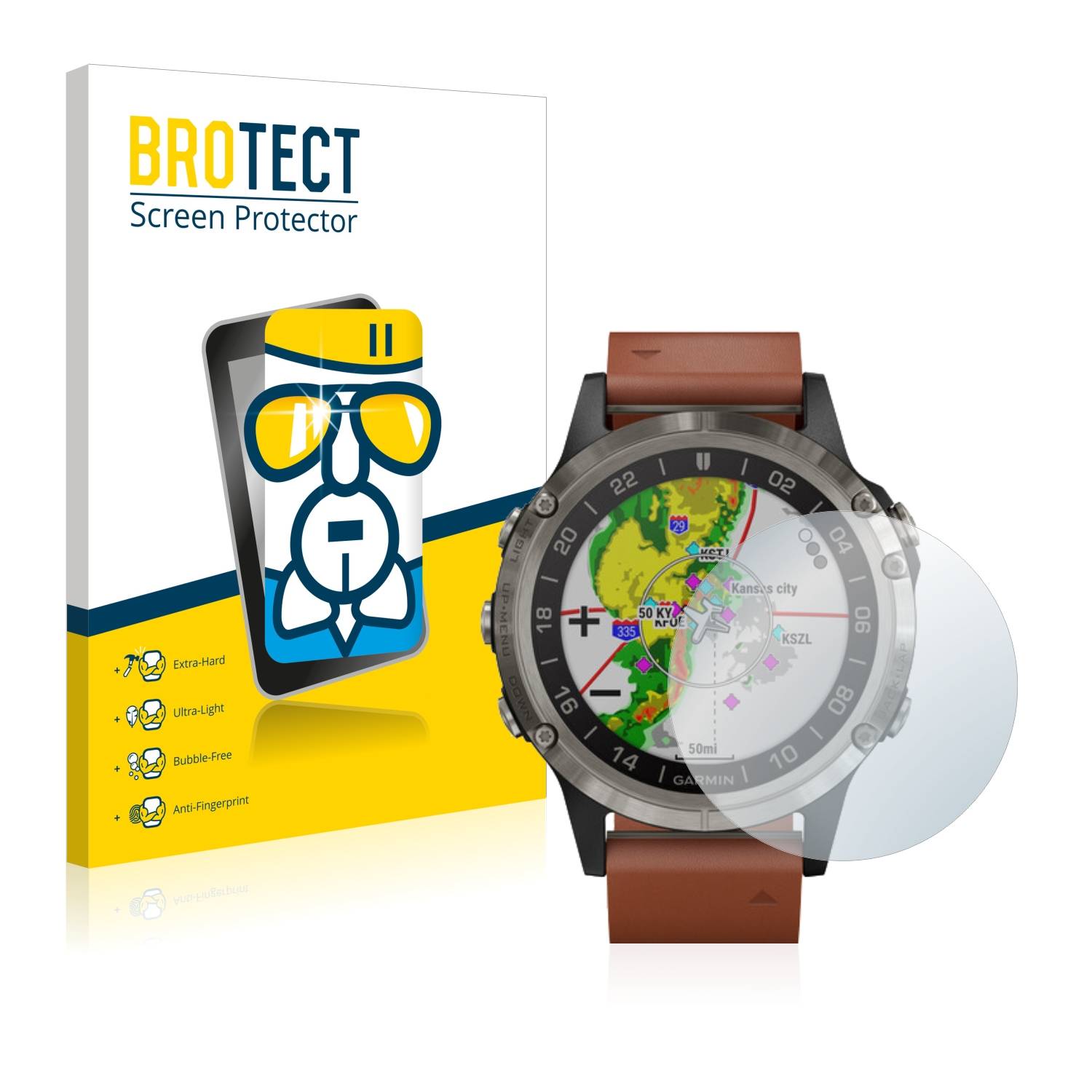 BROTECT AirGlass Glas Panzer-Folie für Garmin D2 Delta - Schutzglas