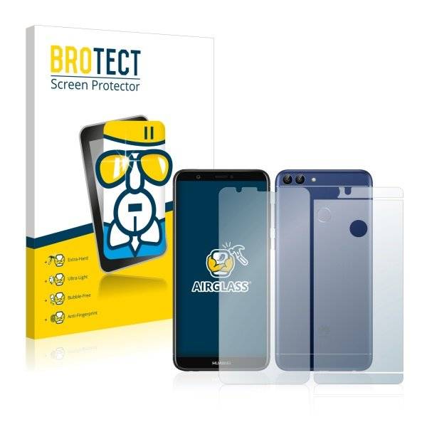 Panzerglasfolie Klar für Huawei P smart (Vorder + Rückseite)