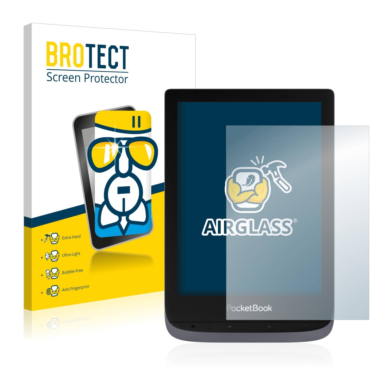 BROTECT AirGlass Glas Panzer-Folie für PocketBook Touch HD 3 - Schutzglas