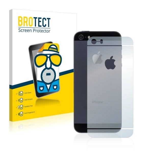 Displayschutzfolie für Apple iPhone 5 Rückseite (gesamte Fläche + LogoCut)