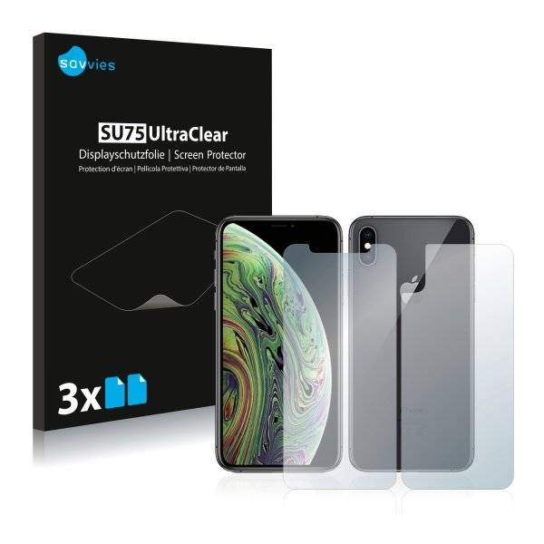 Displayschutzfolie für Apple iPhone Xs (Vorder + Rückseite)