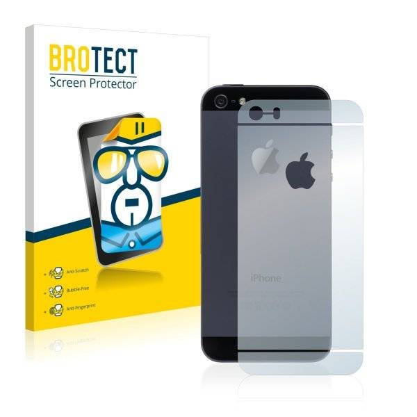 Displayschutzfolie für Apple iPhone 5 Rückseite (gesamte Fläche + LogoCut)