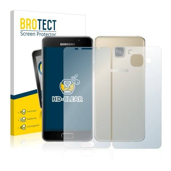 Displayschutzfolie für Samsung Galaxy A3 (Vorder + Rückseite, 2016)