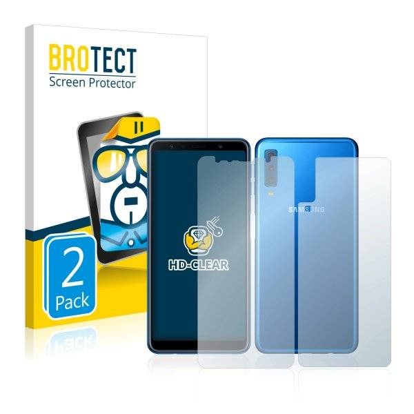 Displayschutzfolie für Samsung Galaxy A7 2018 (Vorder + Rückseite)