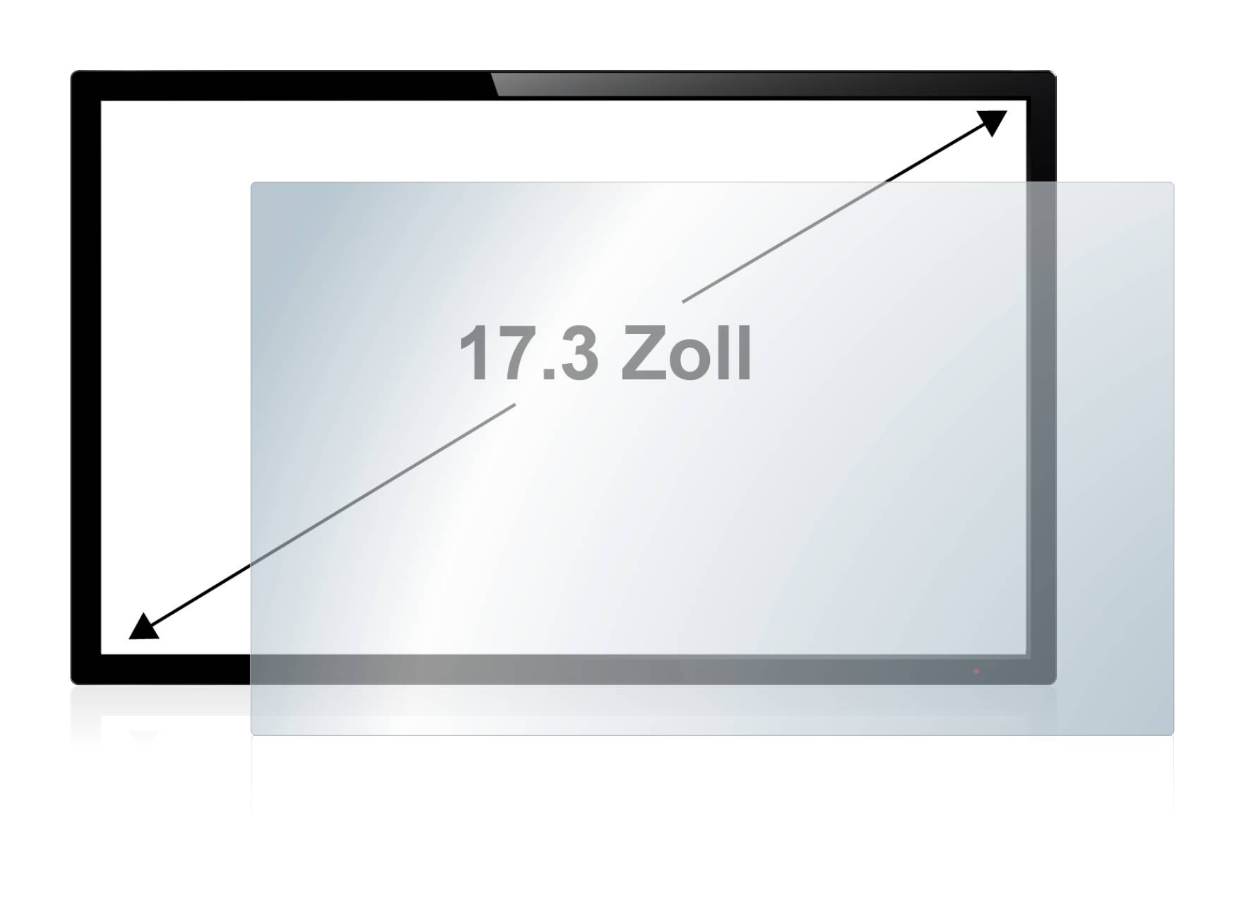 BROTECT Entspiegelungs-Folie für Touch-Panel PCs mit 17.3 Zoll Displays [383 mm x 215 mm, 16:9]
