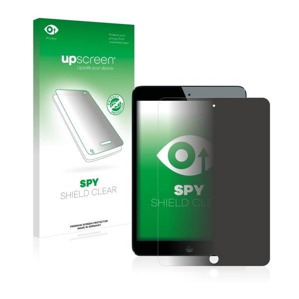 upscreen Spy Shield Clear Premium Blickschutzfolie für Apple iPad Mini