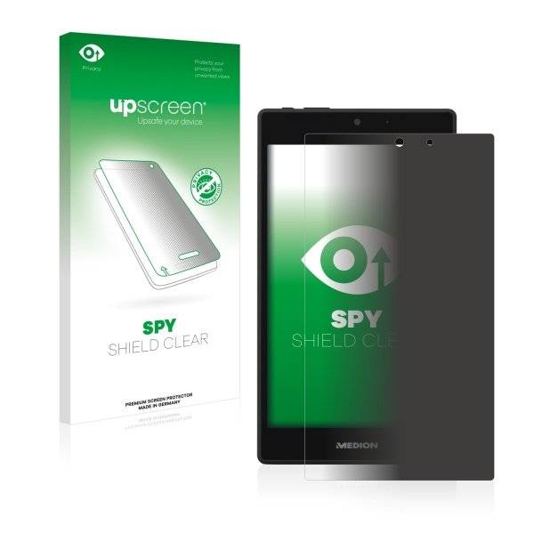 upscreen Spy Shield Clear Premium Blickschutzfolie für Medion Lifetab P7331 (MD 99195)