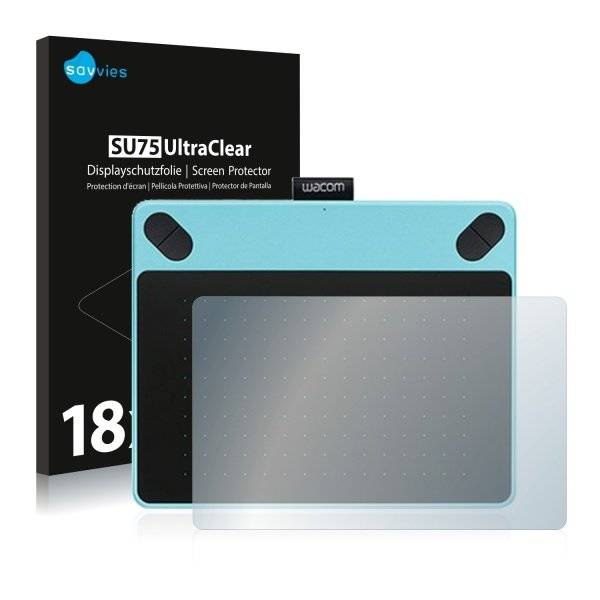 18x Savvies SU75 UltraClear Displayschutzfolie für Wacom Intuos Comic
